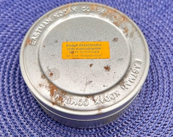 Vintage Round Eastman Kodak 5071 Slide Film Metal Tin