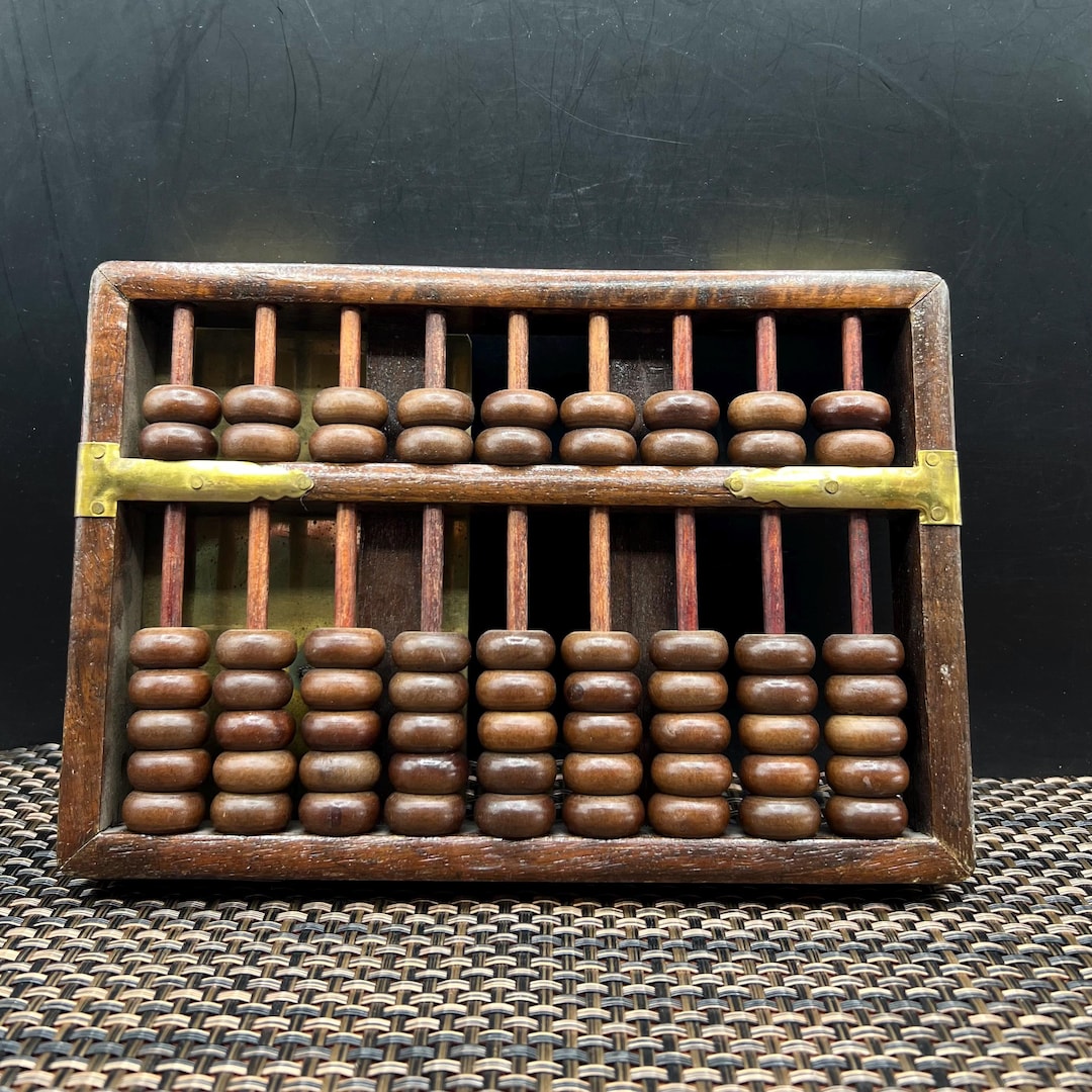 Vintage Dark Wood Chinese Suanpan Calculating Tool Abacus - Etsy