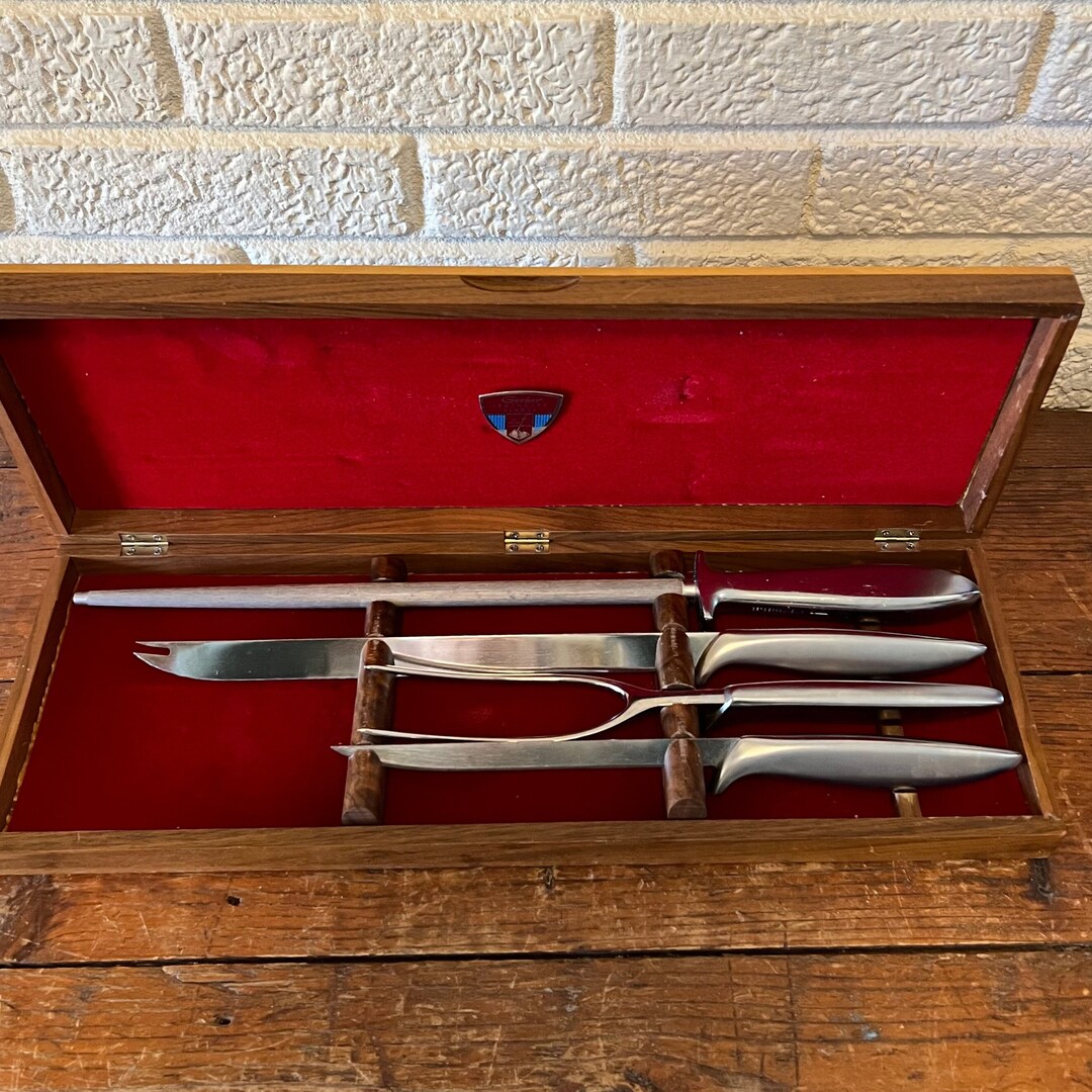 Vintage 4 Piece Set Gerber GUNGNIR Carving Set With Sharpening Etsy