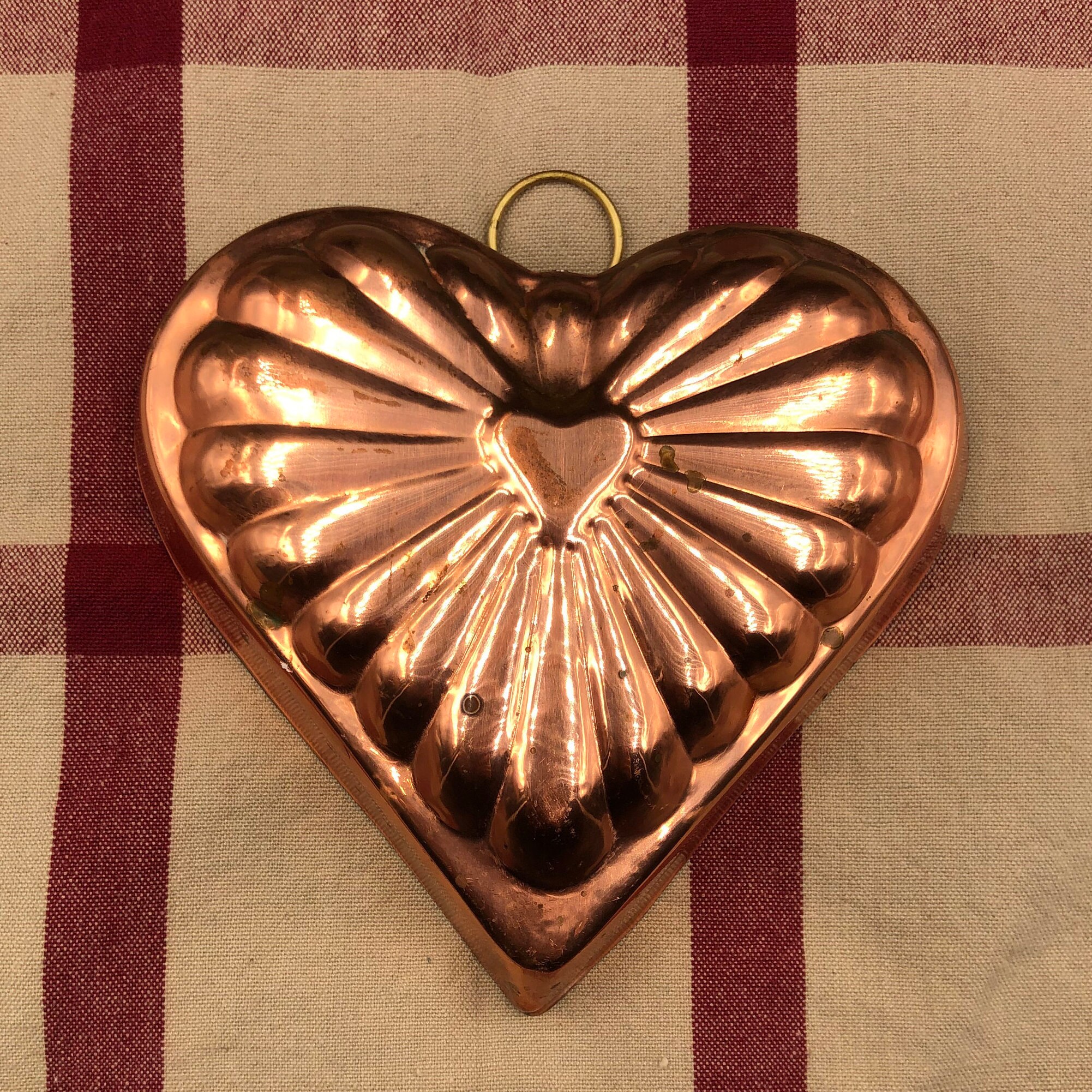 Vintage Copper Heart Mold Etsy