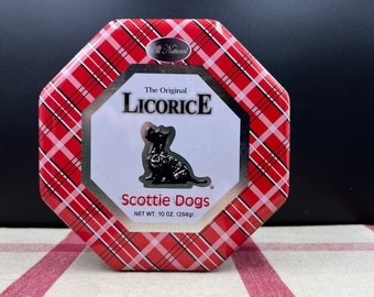 Vintage Scottie Dogs Licorice Candy Tin