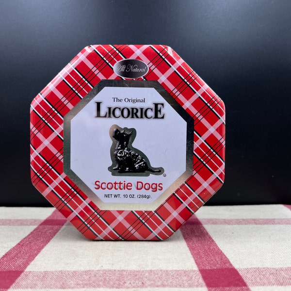 Vintage Scottie Dogs Licorice Candy Tin