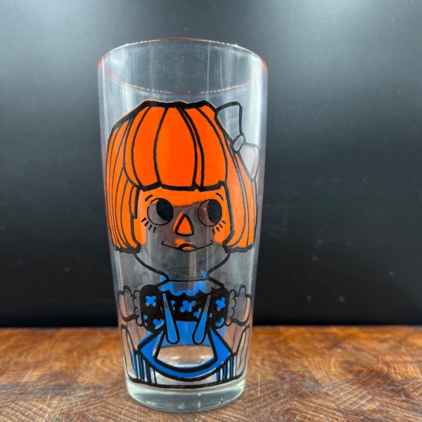 Classic Vintage Raggedy Ann and Andy Drinking Glass
