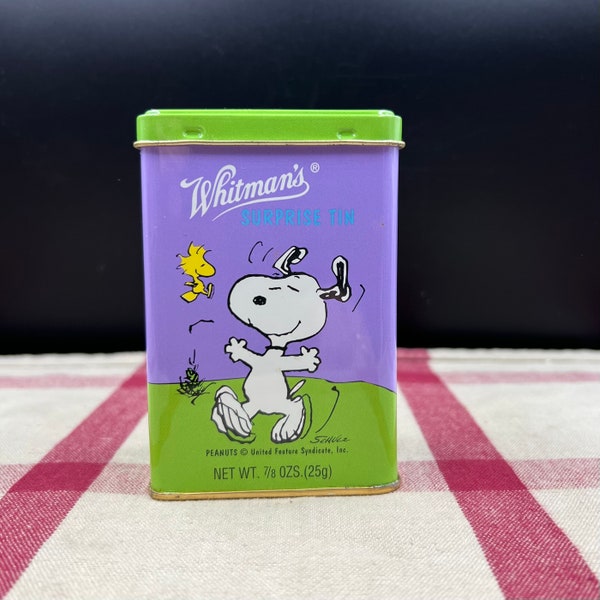 Classic Vintage Candy Tins - Whitman's Surprise Tin with Snoopy Toy