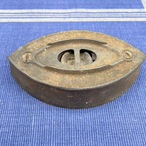 Vintage Cast Iron Sad Iron: Rustic Door Stop