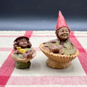 2 Piece Set Vintage Bubbles and Darcy Gnomes by Tom Clark