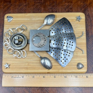 Female Junk Art Reclaimed Found Object Art Tin Figure With Easel - Etsy