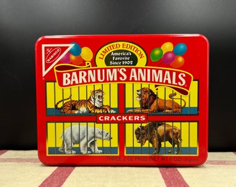 Vintage 1989 National Biscuit Company (Nabisco) Limited Edition Animal Cracker Tin