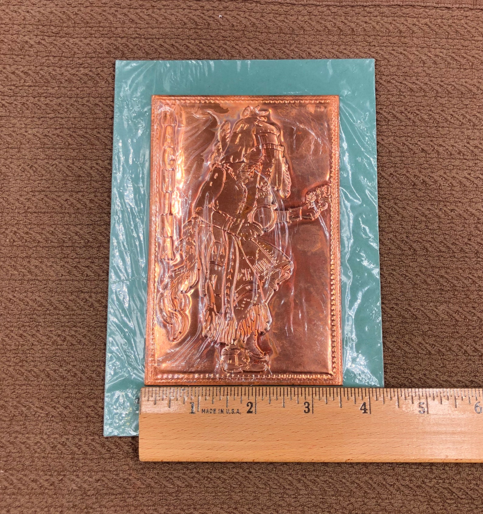 Vintage Embossed Copper Foil Art KACHINA LOT A Etsy