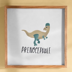 Prenocephale Dinosaur Print: Kids Room Decor