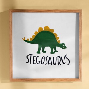 Stegosaurus Print: Kids Room Dinosaur Wall Art