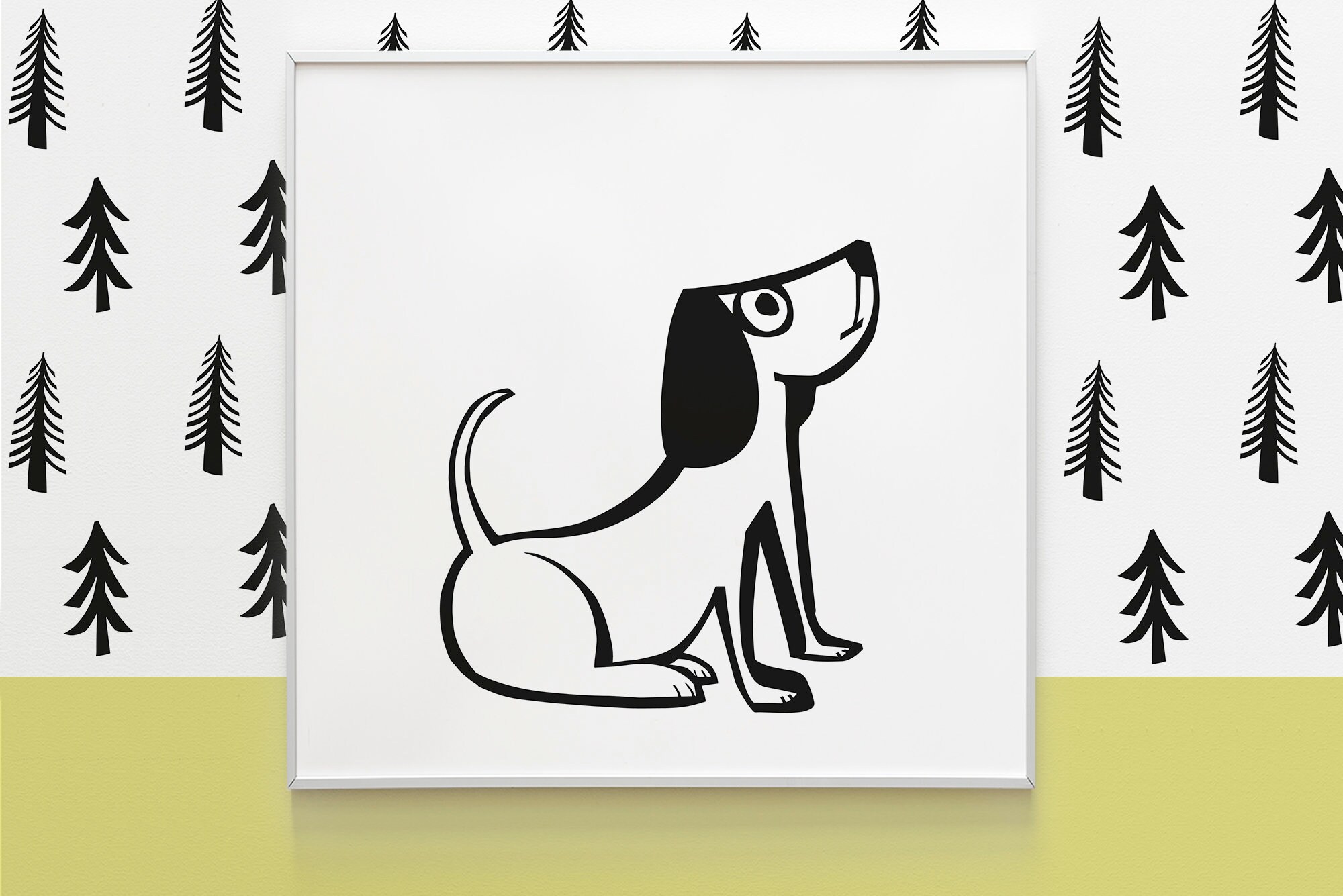 Scandi printables for kids room decor in black and white. | Etsy