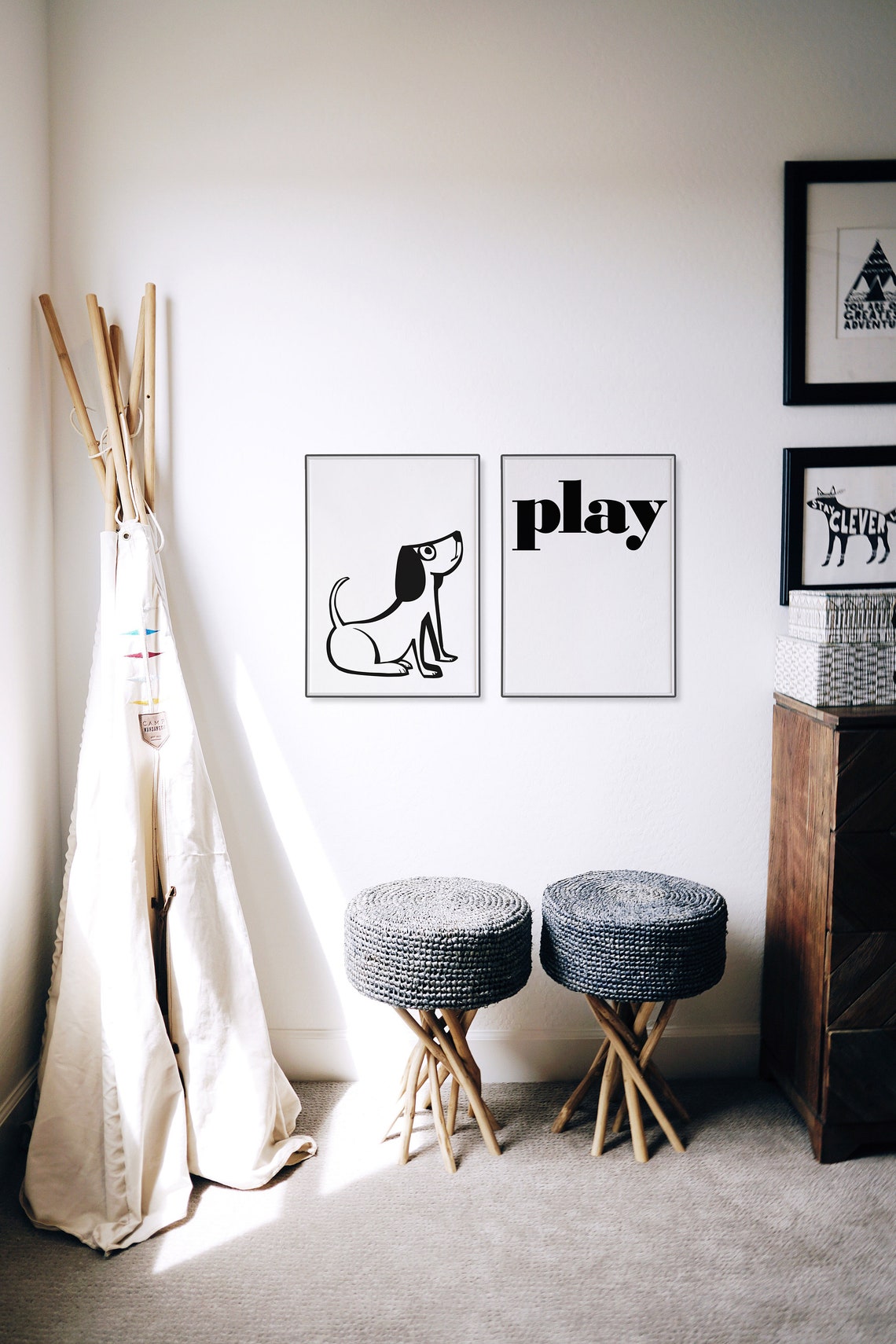 Set of Printables for Kids Room Decor Nursery Wall Art in - Etsy