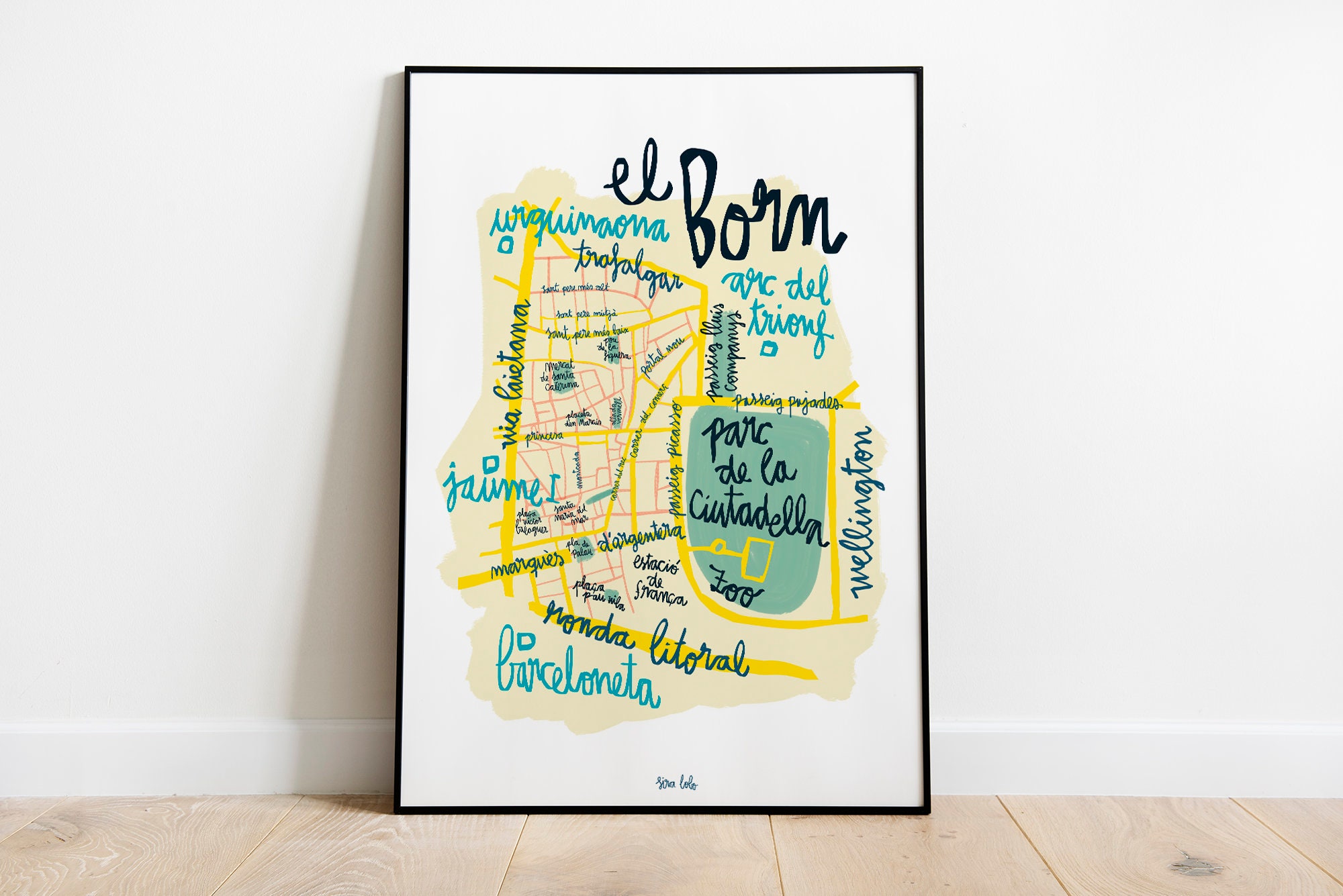 El Born Barcelona Map Born Barcelona Illustrated Map. El Born Quartier Illustration. | Etsy Uk