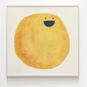 Sun squared print for nursery decor. 9 x 9 inches poster for kids room decor. Solar system themed room. Sun poster