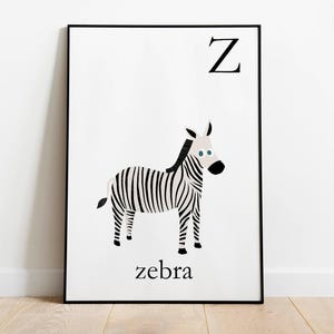 Zebra print for letter Z for kids room decor. Custom your kids room with her/his name capital letter. Children room decor