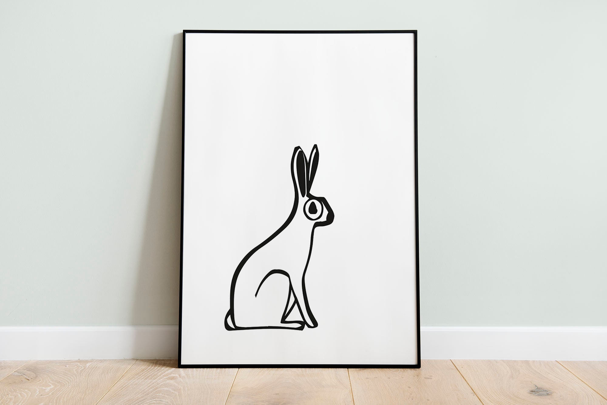 Rabbit Printable to instant download for kids room decor in | Etsy