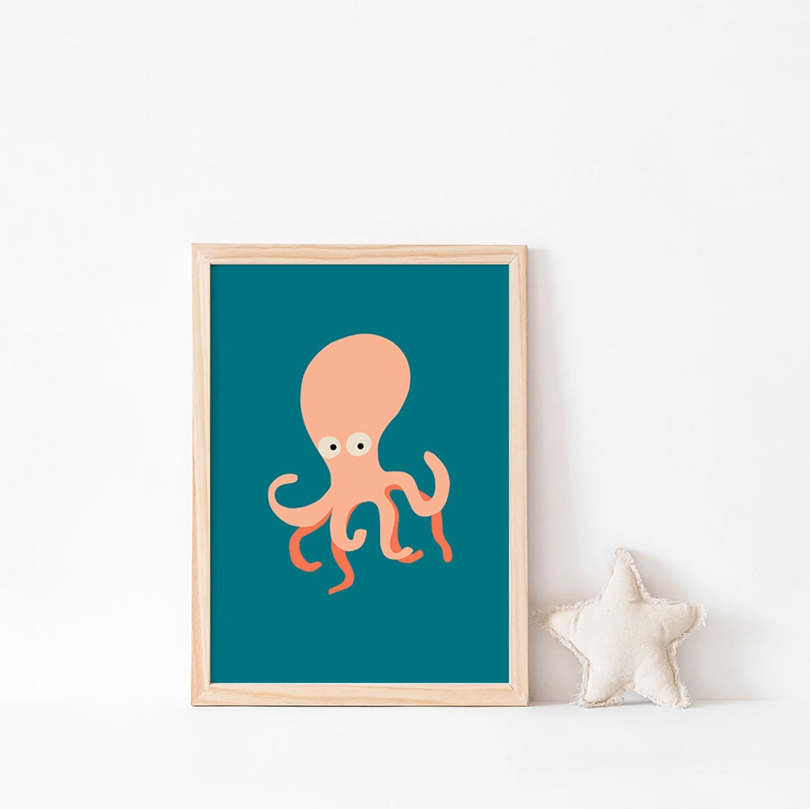 OCTOPUS Nursery Art Print for Sea Life and Nautical Themed Etsy