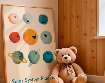 Sonnensystem Kinderposter: Kinderposter für das Kinderzimmer