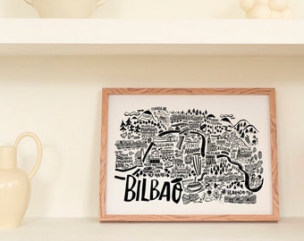 Bilbao Illustrated City Map by Sira Lobo