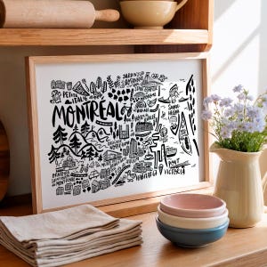 Montreal Map Print: Black and White Minimalist City Art