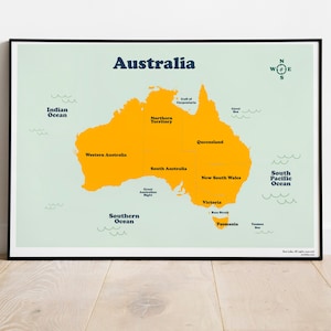 New Zealand Printable Map, Instant Download and Print in 20 Sizes, Home ...