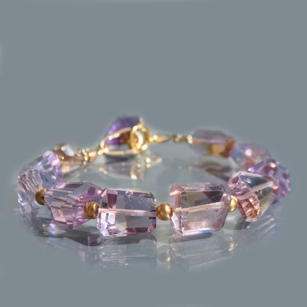 Bracelet Amétrine Gold filled 14K