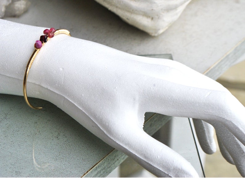 14K gold Cyanite and Sapphire bracelet