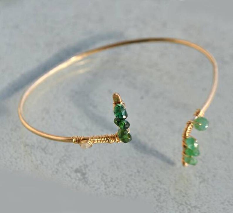 Emerald bracelet rush gold filled 14 K