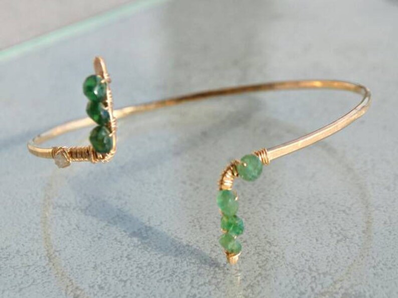 Emerald bracelet rush gold filled 14 K