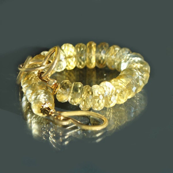 Bracelet Citrine naturelle Or14K