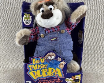 Oso parlante Bubba Smart Aleck de estilo vintage de Tyco, 1997, FUNCIONA