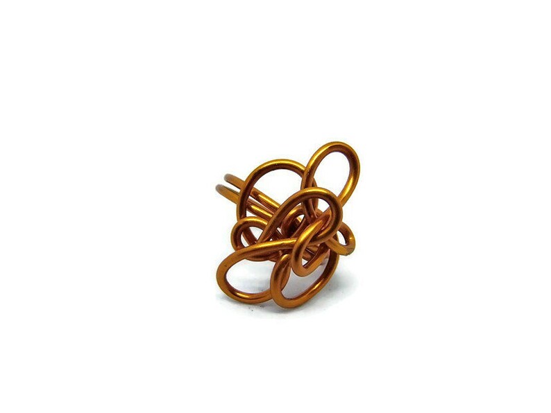 Wire wrapping Copper jewelry Made in Ireland Celtic knot Celtic Ring Copper Ring Jewelry Alternative engagement ring minimalist ring