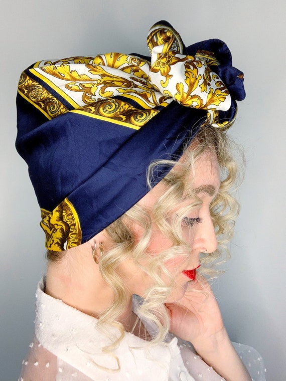 Vintage Style Headscarf - The Blue Palace - image 2