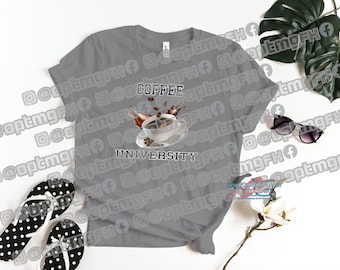 Coffee T-Shirt, Coffee University Shirt, 2X-4X, Cute Coffee Shirt, Coffee Lovers Shirt, Coffee T-Shirt, Coffee University (Unisex Tee)
