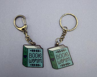 Bookworm Keychain | Resin Charm | Book Lover Gift | Bookish Accessory | Reader Present | BookTok Gift