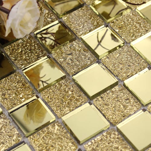 Luxury Gold Mirror Glass Tiles Kl925 11 8x11 8 Per Luxury Gold Mirror Glass Tiles Kl925 11, Mirror Glass Tiles For Wall