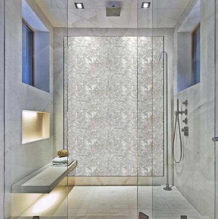 White Mother of Pearl Subway Tile St07812x12 per Etsy