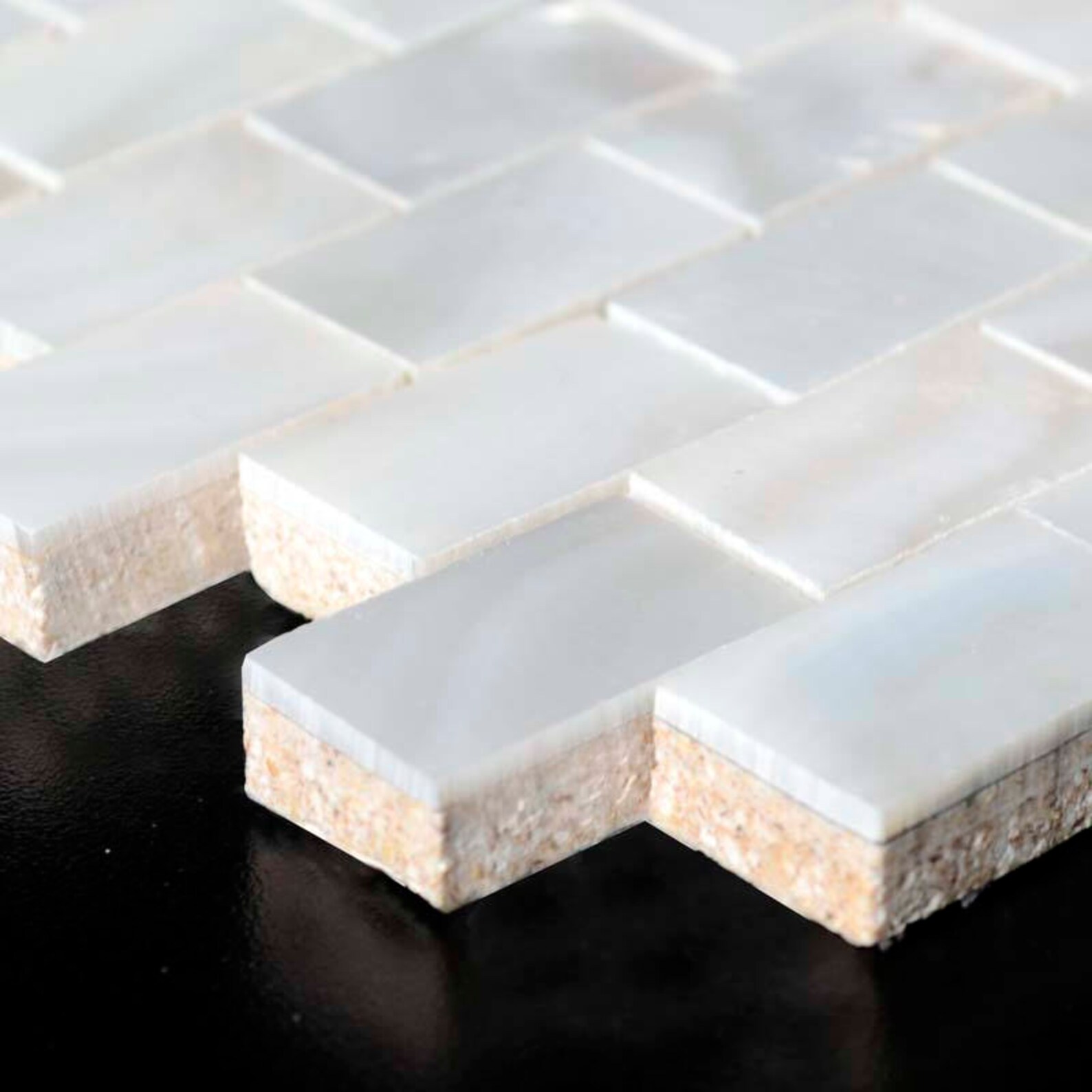 White Mother of Pearl Subway Tile 11.6x11.8x8 Mm Etsy