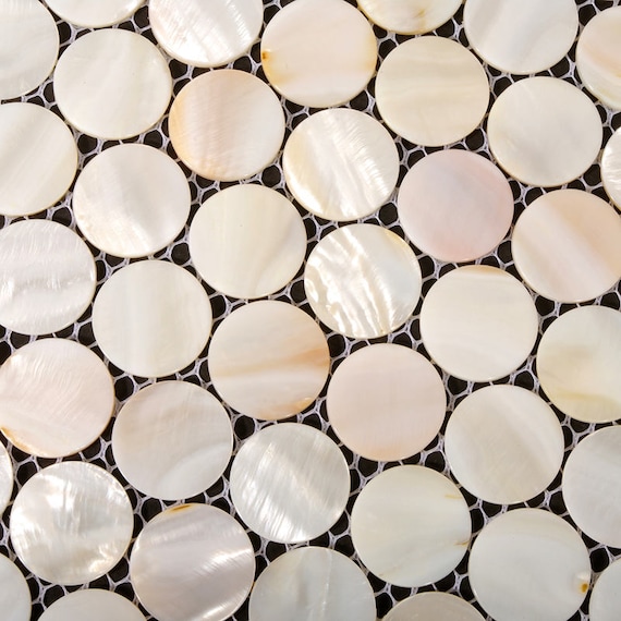 Mother Of Pearl Penny Round Tile St007, Penny Round Mosaic Tiles Australia