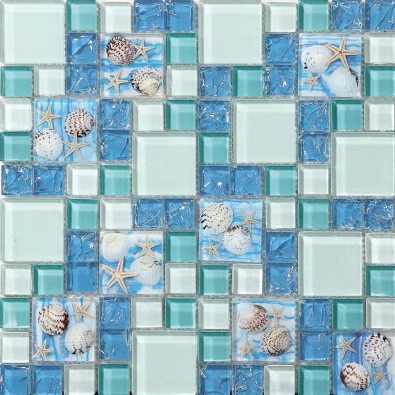 Sea Glass Louvre Blue Mosaic Tile  Online Tile Store with Free Shipping on  Qualifying Orders