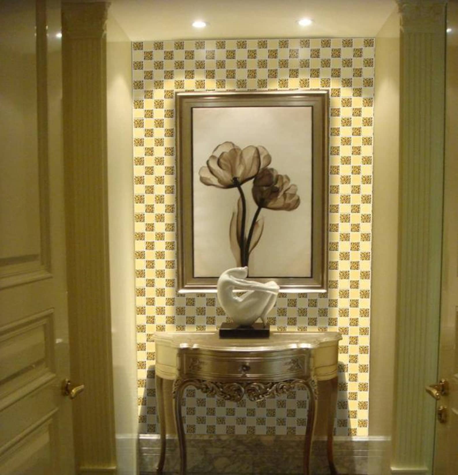 Luxury Gold Mirror Glass Tiles Kl92511.8x11.8 per Etsy UK