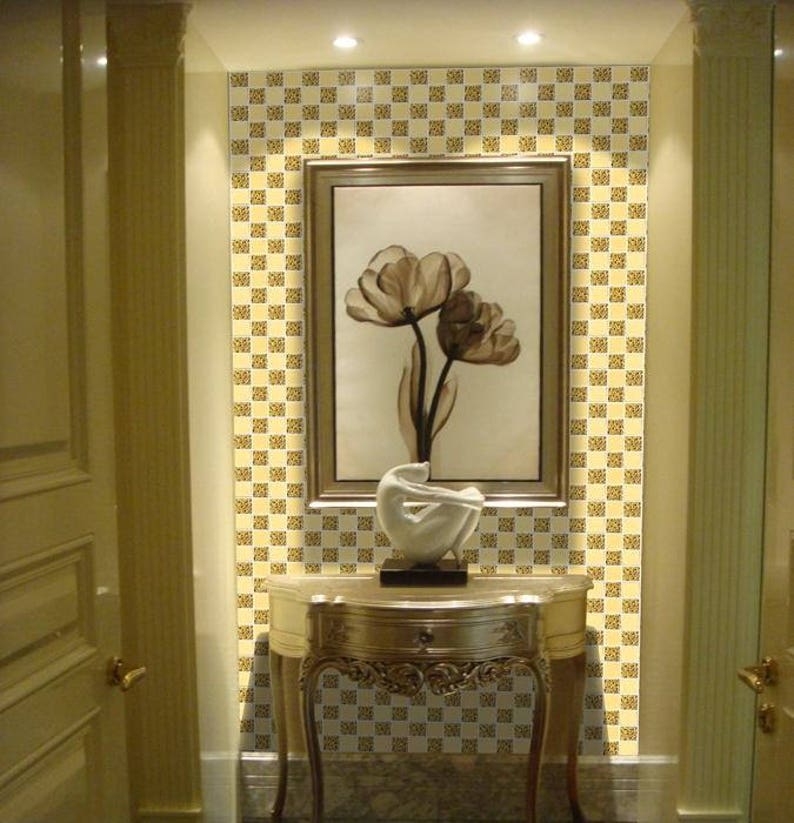 Luxury Gold Mirror Glass Tiles Kl92511.8x11.8 per Etsy UK