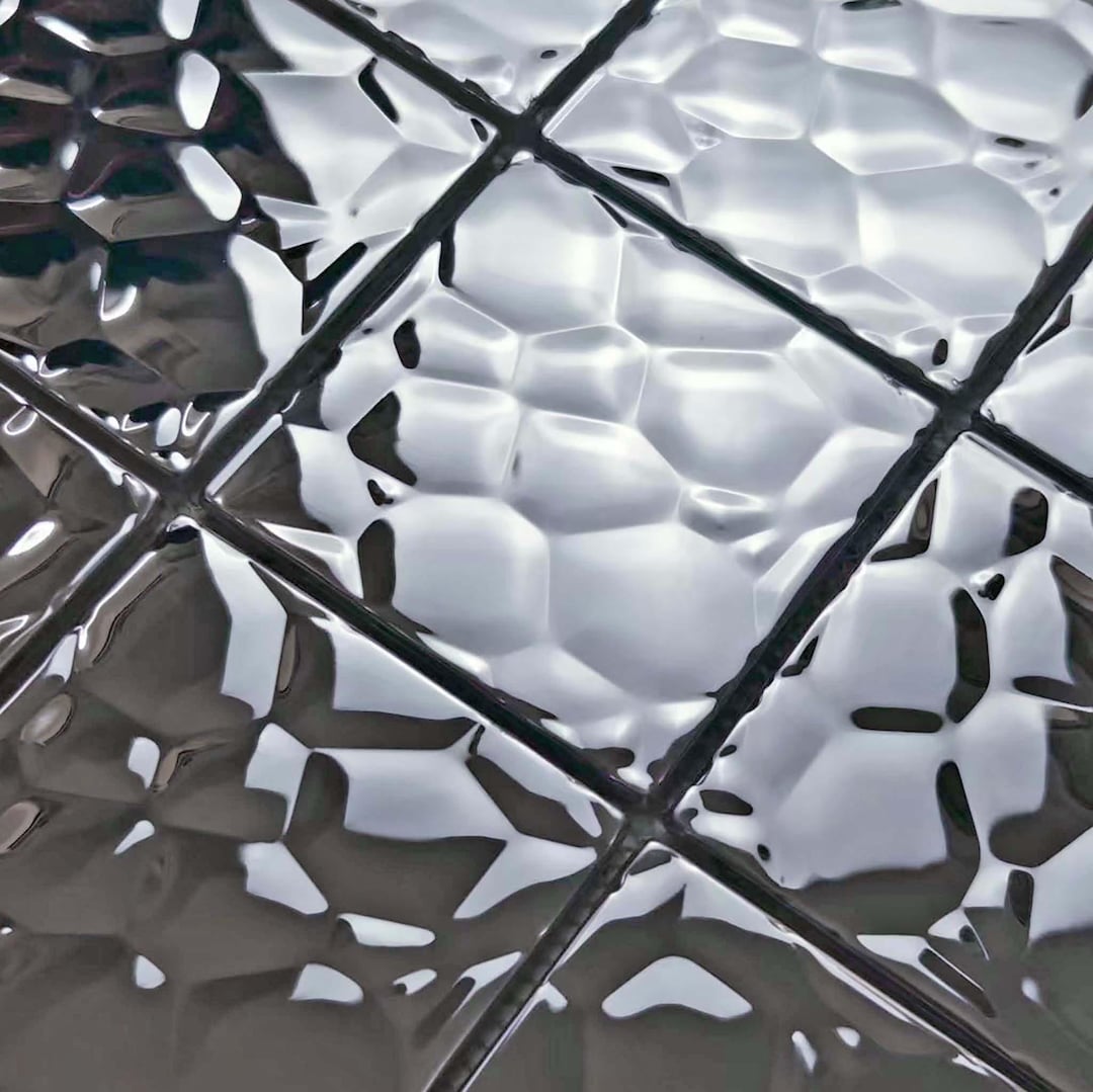 Silver Stainless Steel Tile Mosaic Block With Water-cube