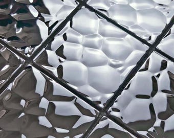 Silberne Edelstahl-Wasserwürfel-Mosaikfliese - glänzender Metallboden