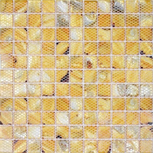 Gold Mother of Pearl Tile, BK007-11.6x11.6 Per Sheet, Natural Shell Stained Mosaic Tiles for Kitchen Backsplash, Bathroom and Accent Walls image 5