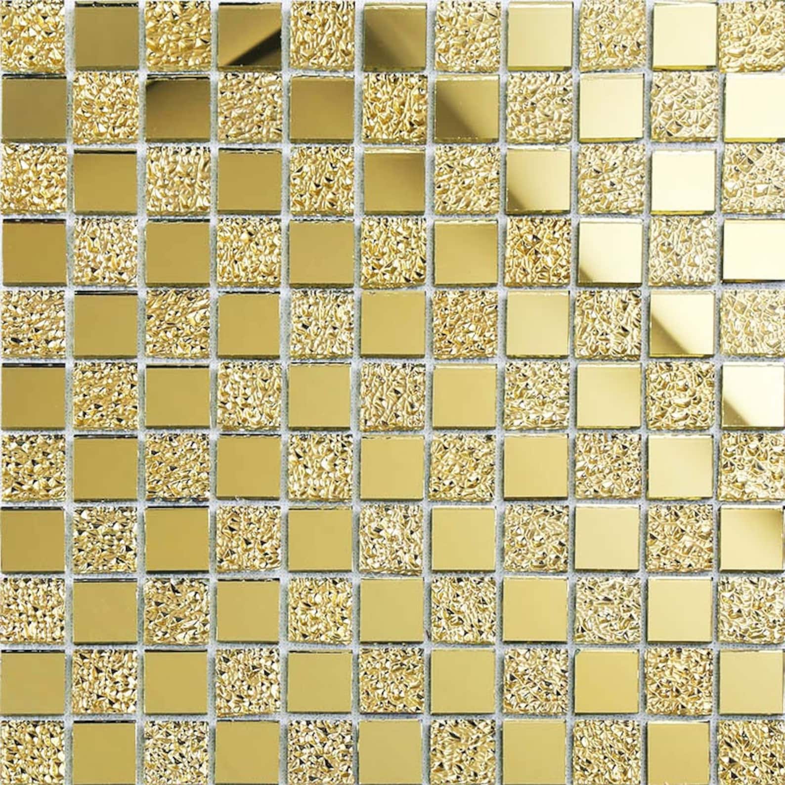 Luxury Gold Mirror Glass Tiles Kl92511.8x11.8 per Etsy UK