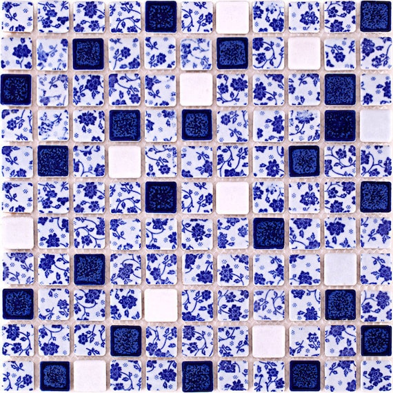 Mosaïque Carrelage Bleu Cobalt Brillant Mosani Mosaik – Pour Cuisine, Salle De Bain