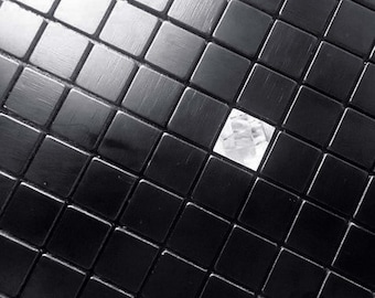 Schwarze Schale und Stick Aufkantung, Aluminium Strass-Mosaik