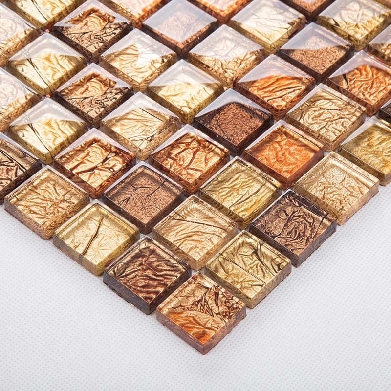 Golden Glass Mosaic Tile, Bling Backsplash, Bathroom Wall Tile - Etsy